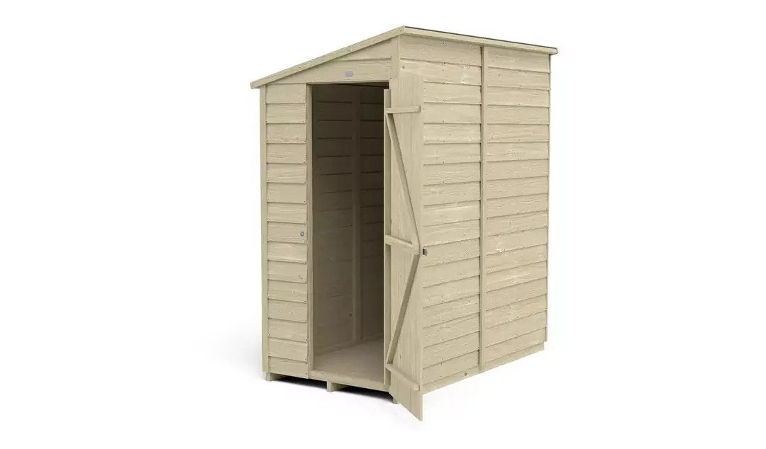 【Storage Shed】Forest Wooden 6 x 3ft Overlap Pent Shed
