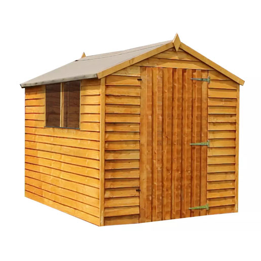 Mercia Wooden 8 x 6ft Overlap Garden Shed
