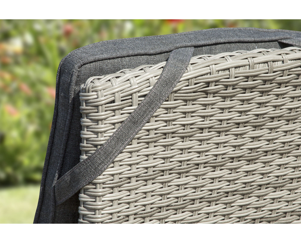 Albury Rattan Reclining Chairs Armchair Set with Side Table & Foot Stools