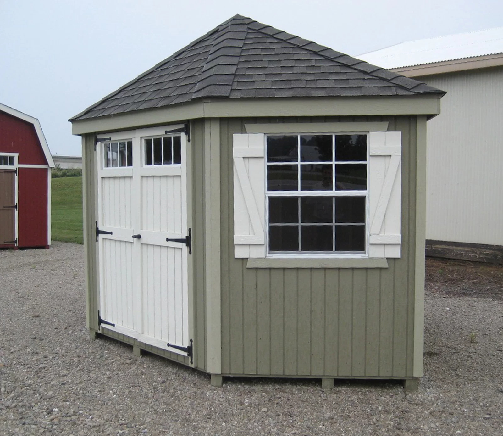 【Storage Shed】Colonial 10 ft. W x 10 ft. D Wooden Storage Shed