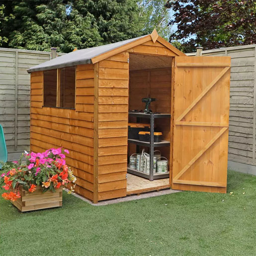 Mercia Wooden 8 x 6ft Overlap Garden Shed