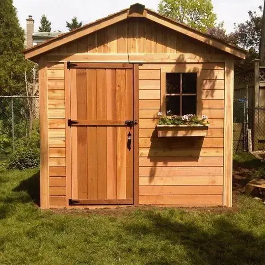 【Storage Shed】8 ft. W x 8 ft. D Wooden Storage Shed