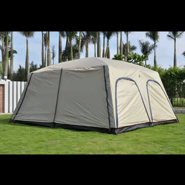 Alltel sunscreen and rainstorm-proof multi-person double-layer super-large two-room 6-12 people two-room one-hall tent outdoor camping