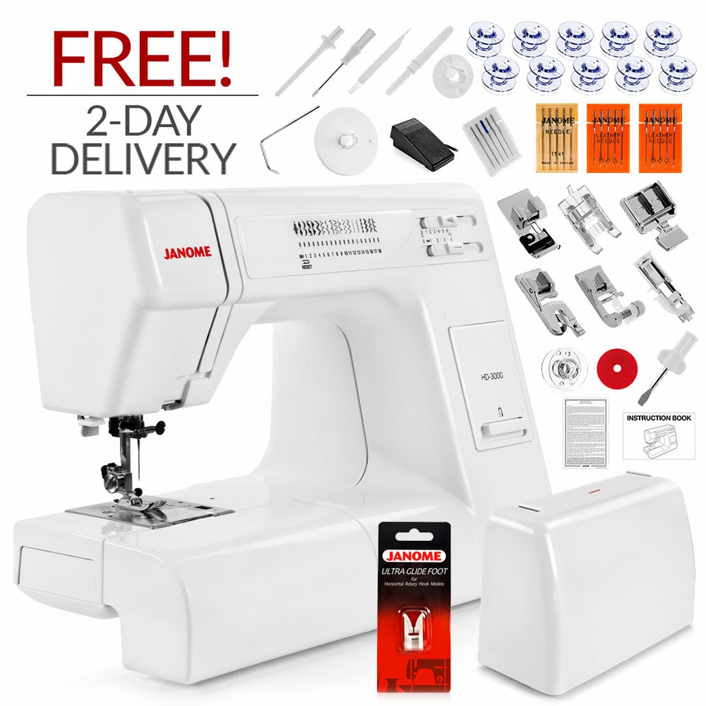 JAN HD3000 Heavy Duty Sewing Machine w/ FREE! 5-Piece V.I.P Reward Package and FREE! 2nd-Day Shipping