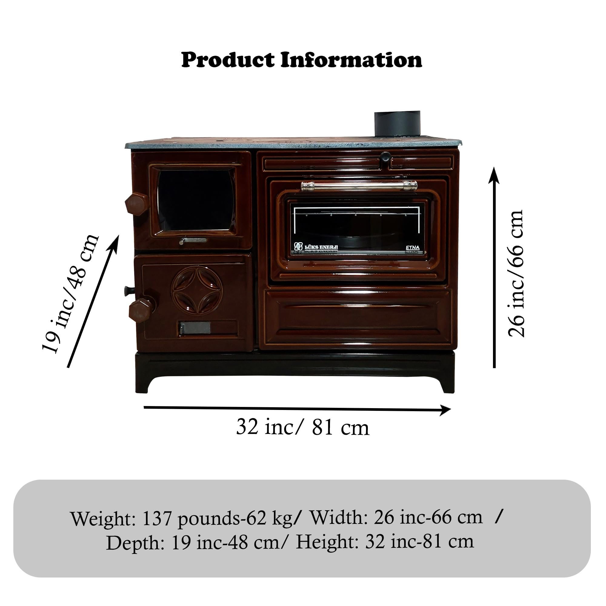 Stepnext Cast Iron Stove with Oven