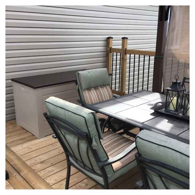 【Storage Shed】180 Gallon Water Resistant Plastic Lockable Deck Box