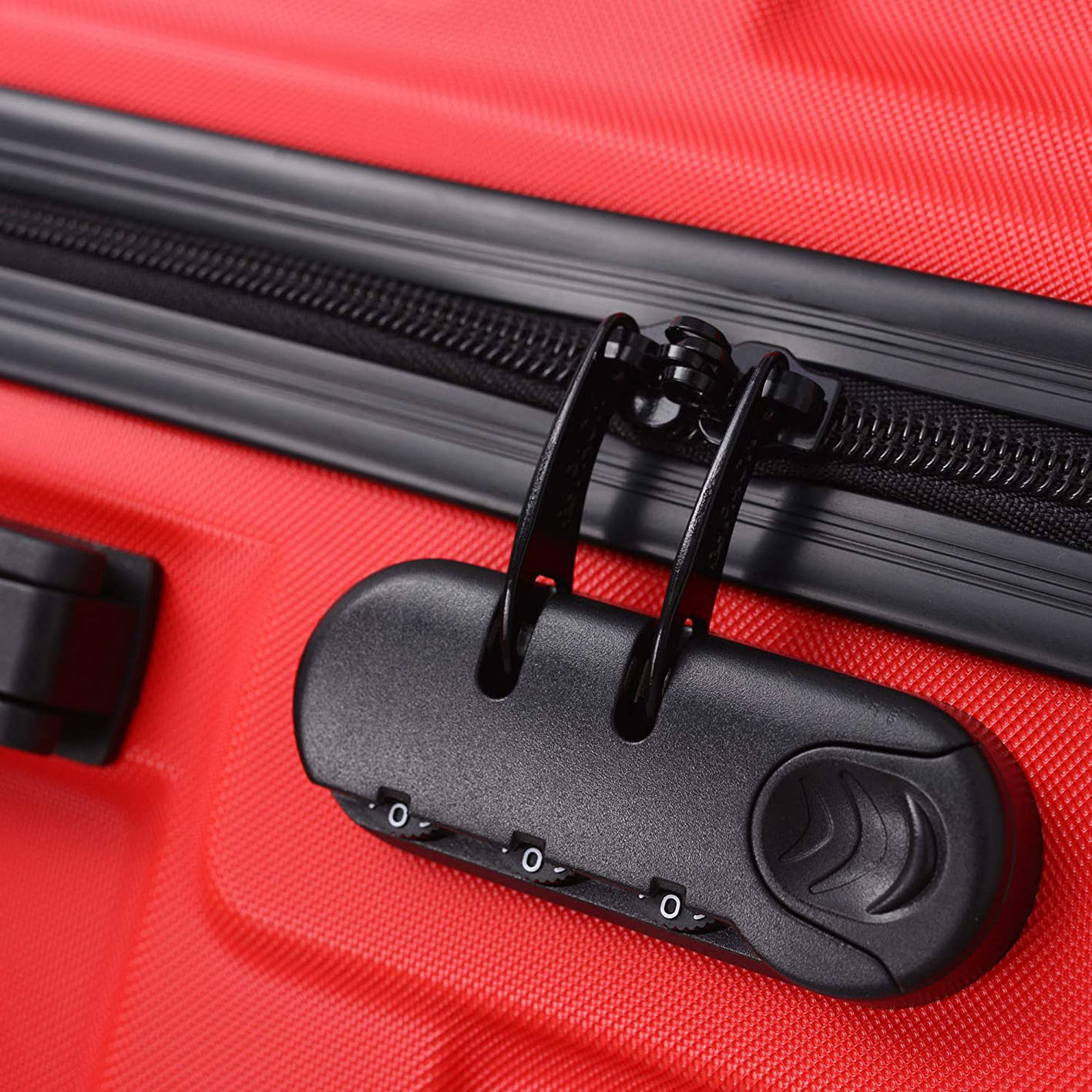 Hipack Prime Suitcases Hardside Luggage with Spinner Wheels, Red, 3-Piece Set (20/24/28)