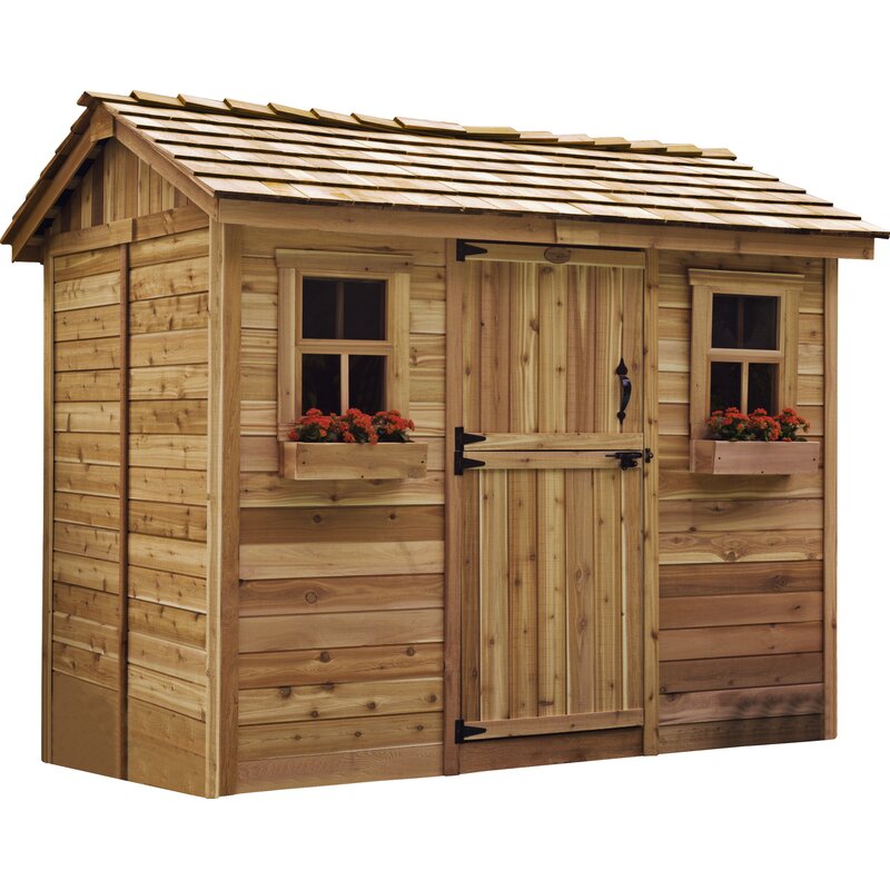 9 ft. W x 6 ft. D Solid Wood Storage Shed