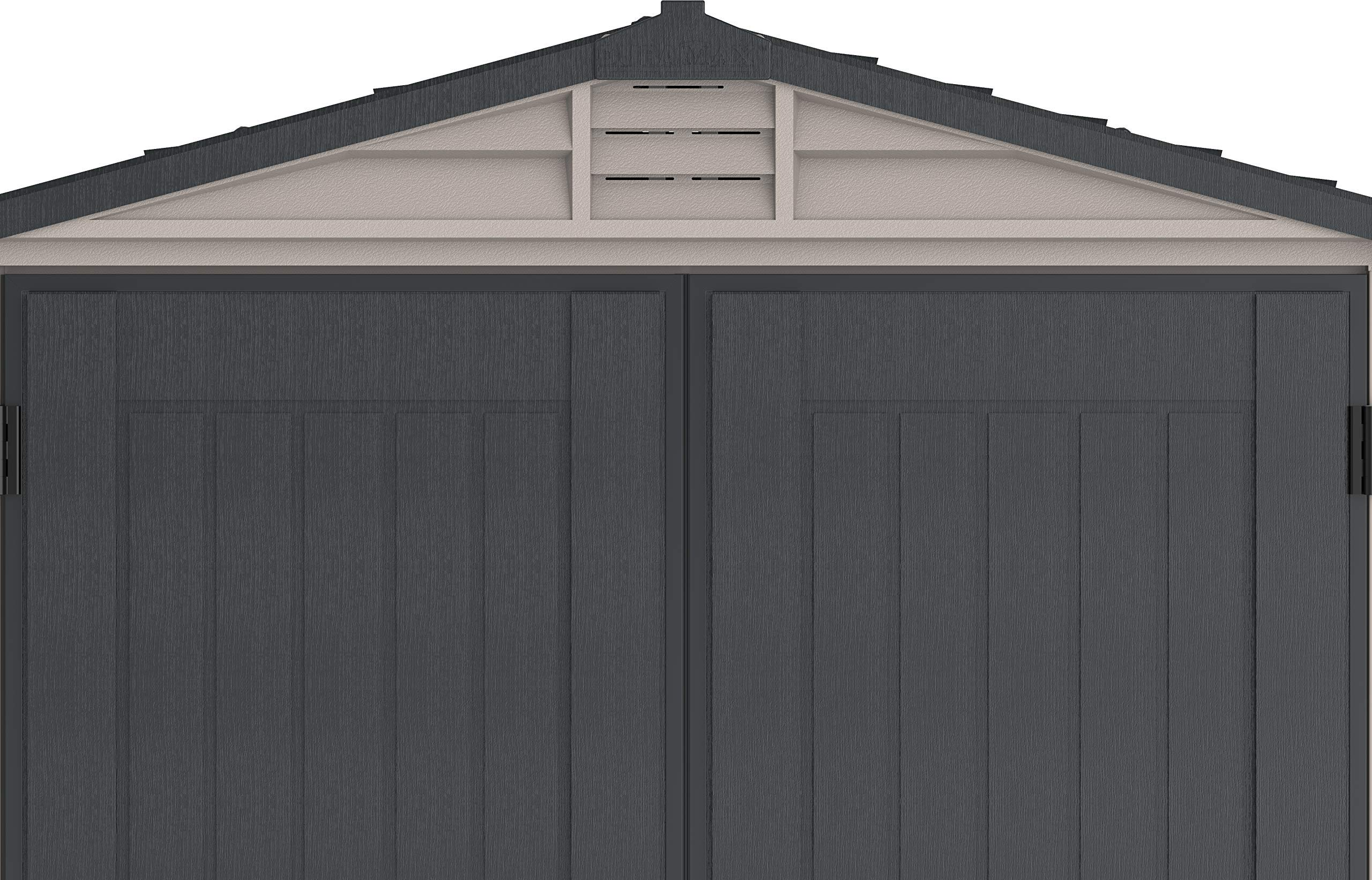 【Storage Shed】6' x 6' PLUS Plastic Garden Shed with Plastic Floor & Fixed Window