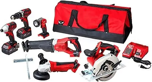 Milwaukee M18 Cordless LITHIUM-ION 6-Tool Combo Kit (2696-26)