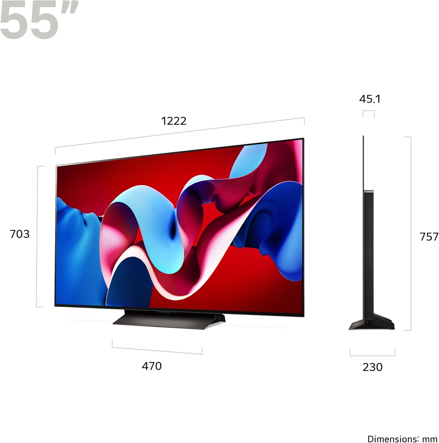 LG OLED55C45LA 55/65/75-Inch OLEDevo 4K UHD Smart TV